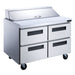 Dukers DSP48-12-D4 - Dukers DSP48-12-D4 48-Inch Salad Prep Table with Drawers