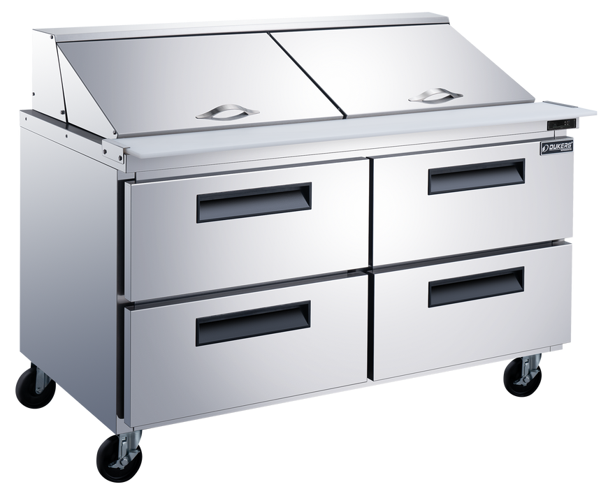 Dukers DSP60-24M-D4 - Dukers DSP60-24M-D4 60-Inch Mega-Top Salad Prep Table with Drawers