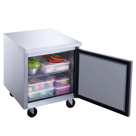 Single Door Undercounter Refrigerator in Stainless Steel